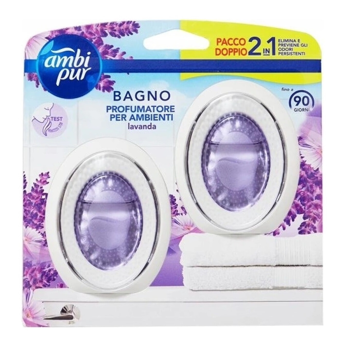 Odorizant de baie dublu 2 in 1, AMBI PUR Lavanda, 2 x 7.5 ml - Odorizant camera Odorizant de baie dublu 2 in 1, AMBI PUR Lavanda, 2 x 7.5 ml