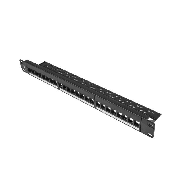 Patch panel gol 24 porturi 1U negru