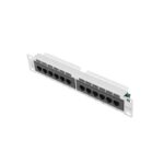Panou de conexiuni Lanberg cat. 5e 12 Porturi 10'' gri 1U