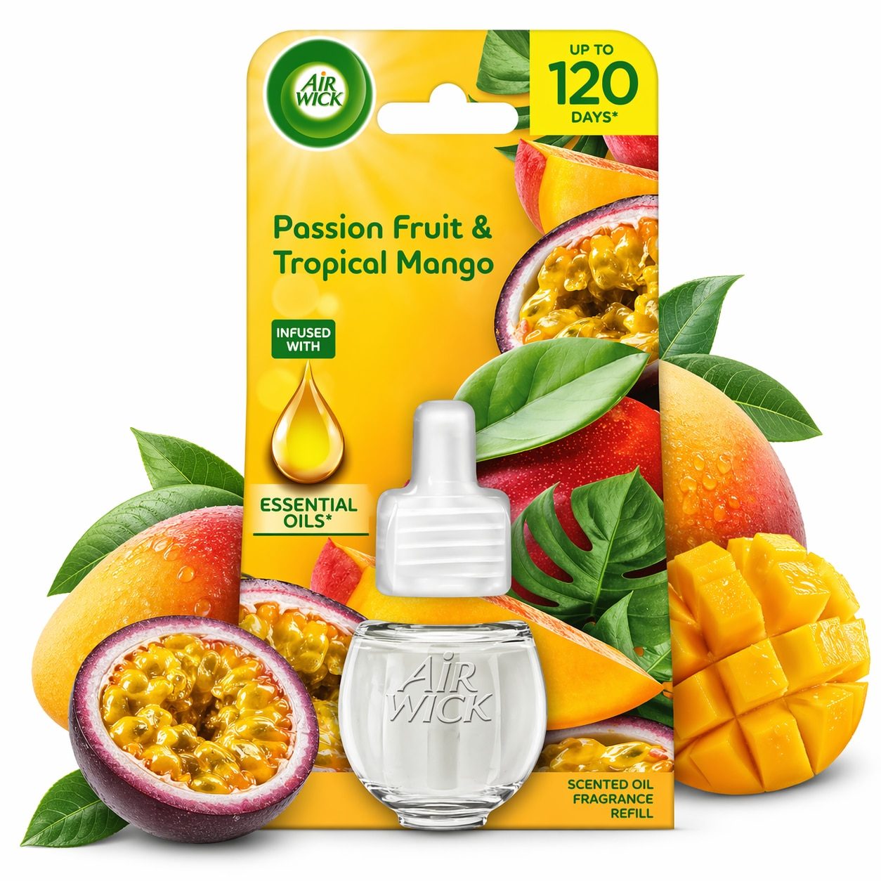 Rezerva Air Wick Odorizant Electric Plug-In Passion Fruit & Tropical Mango, pana la 120 zile - Odorizant camera Rezerva Air Wick Odorizant Electric Plug-In Passion Fruit & Tropical Mango, pana la 120 zile