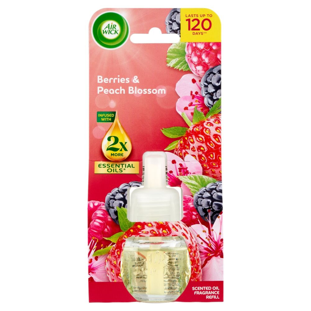 Rezerva odorizant de camera electric Air Wick Fructe de padure si flori de piersica 19ml - Odorizant camera Rezerva odorizant de camera electric Air Wick Fructe de padure si flori de piersica 19ml