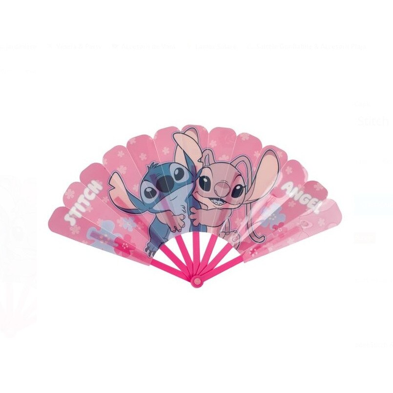 Evantai pentru copii Stitch, 24, 5 cm, pliabil, roz, usor si compact, ideal pentru zilele calduroase, vacanta si plaja - Accesorii decorative Evantai pentru copii Stitch, 24, 5 cm, pliabil, roz, usor si compact, ideal pentru zilele calduroase, vacanta si plaja