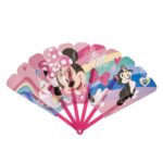 Evantai pentru copii Minnie, roz, 24 cm, pliabil, usor, ideal pentru vara, serbari si petreceri tematice
