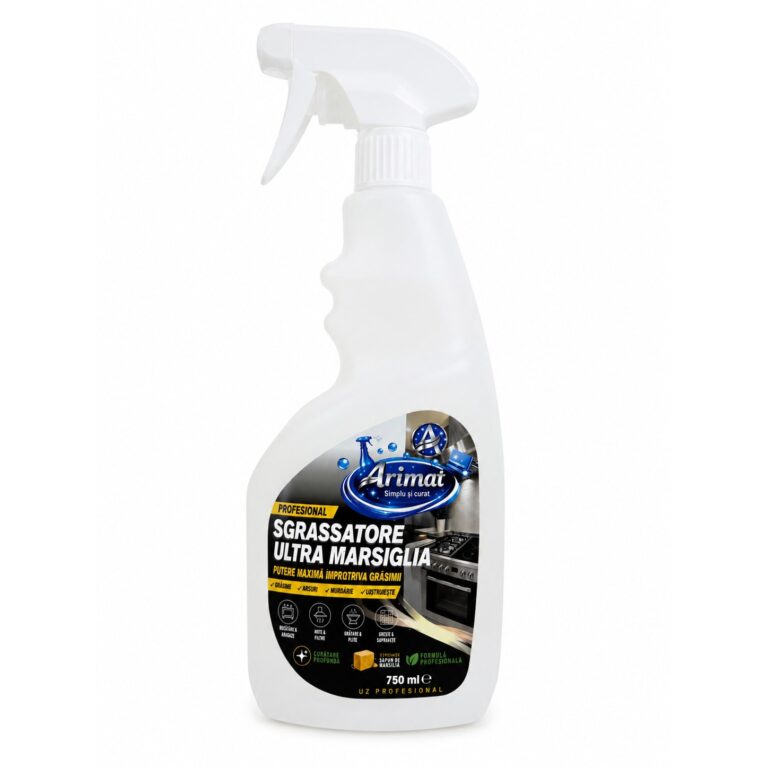 Arimat® Degresant profesional Ultra Marsiglia 750 ml, cu sapun de Marsilia, pentru aragaz, cuptor, hota, gratar, inox