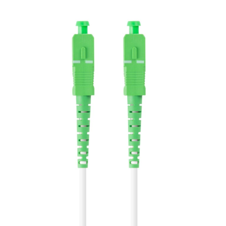 Patch cord fibra SM SC/APC-SC/APC simplex 5 m LSZH G657A2 3,0 mm alb