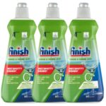 Pachet 3 x Solutie de Clatire pentru Masina de Spalat Vase Finish Formula 0%, 400 ml