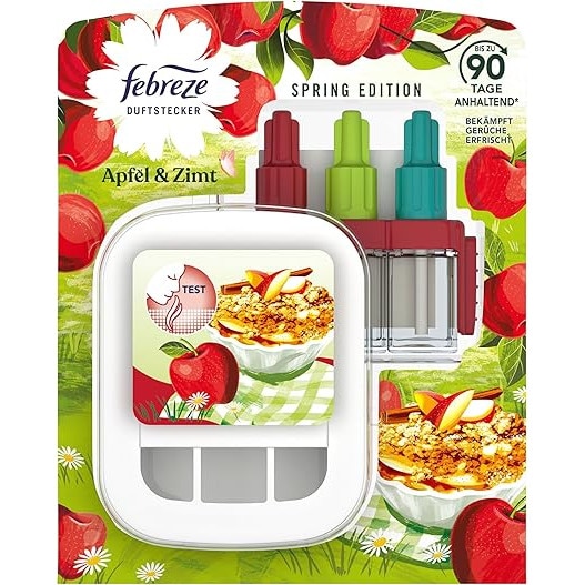 Odorizant tip priza Febreze 3Volution, parfum Mar si scortisoara, 20 ml