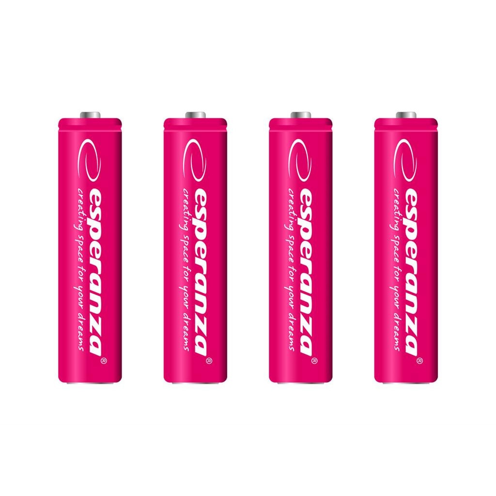 Baterii reincarcabile Ni-MH AAA 1000MAH x4, Esperanza EZA102R - Baterii, acumulatori si incarcatoare Baterii reincarcabile Ni-MH AAA 1000MAH x4, Esperanza EZA102R