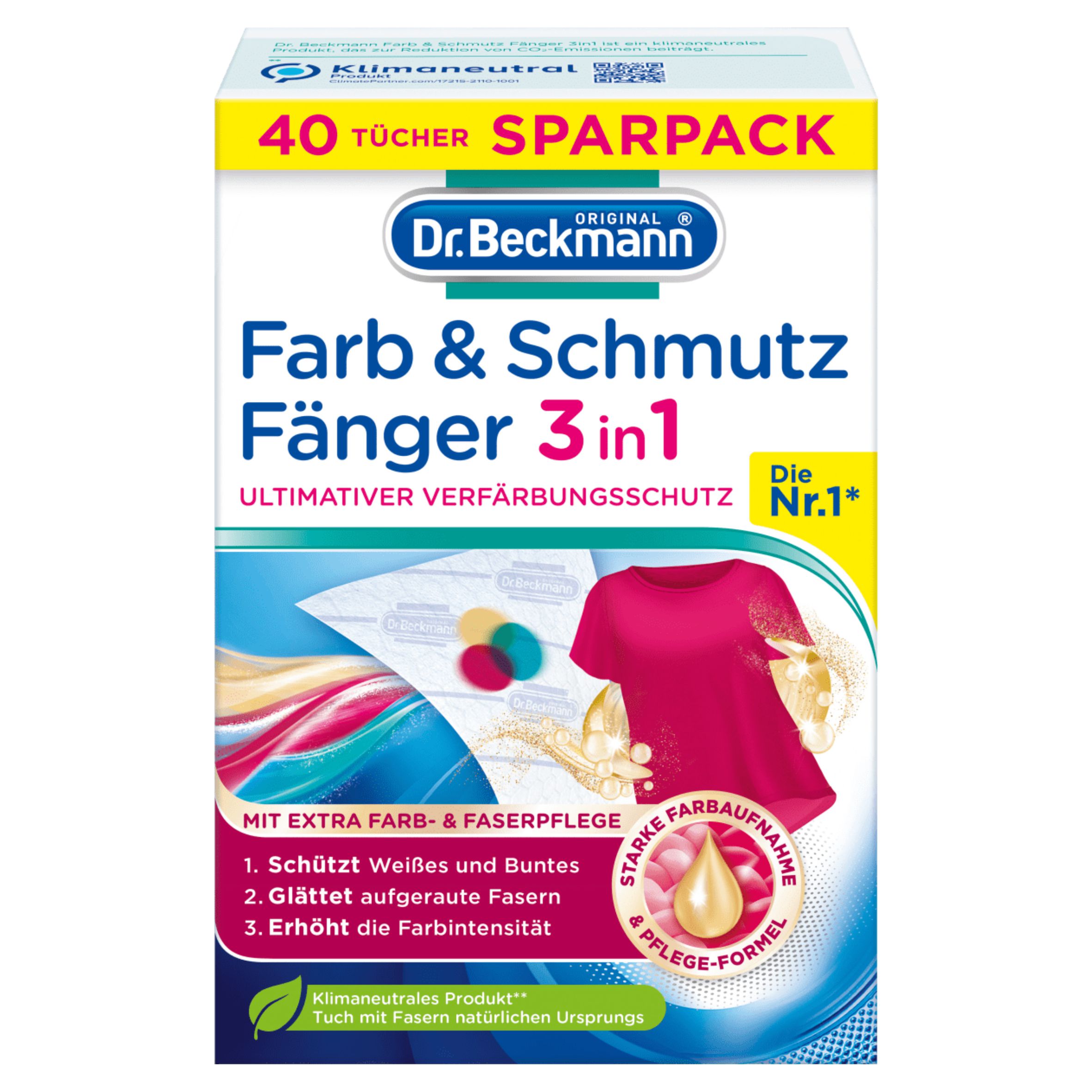 Servetele pentru captare pigmenti de culoare si murdarie, Dr.Beckmann, 40 buc - Solutii intretinere textile d6aedbef7620f572f5394987ce9b187e