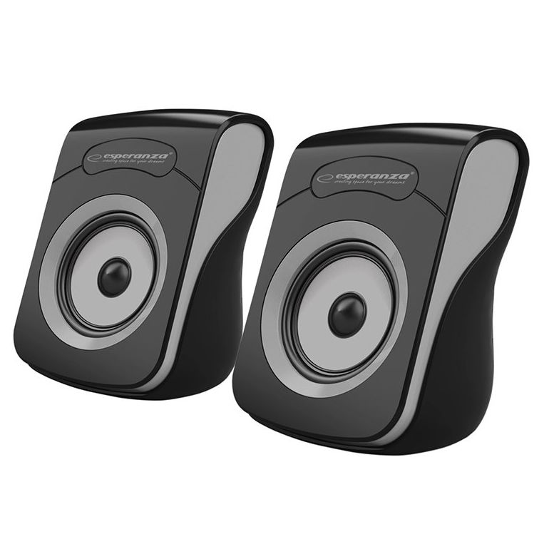 Boxe stereo PC Esperanza, USB 2.0, 2x3W, Negru - Boxe PC 4905778b1fde9792b9744623ae34e480