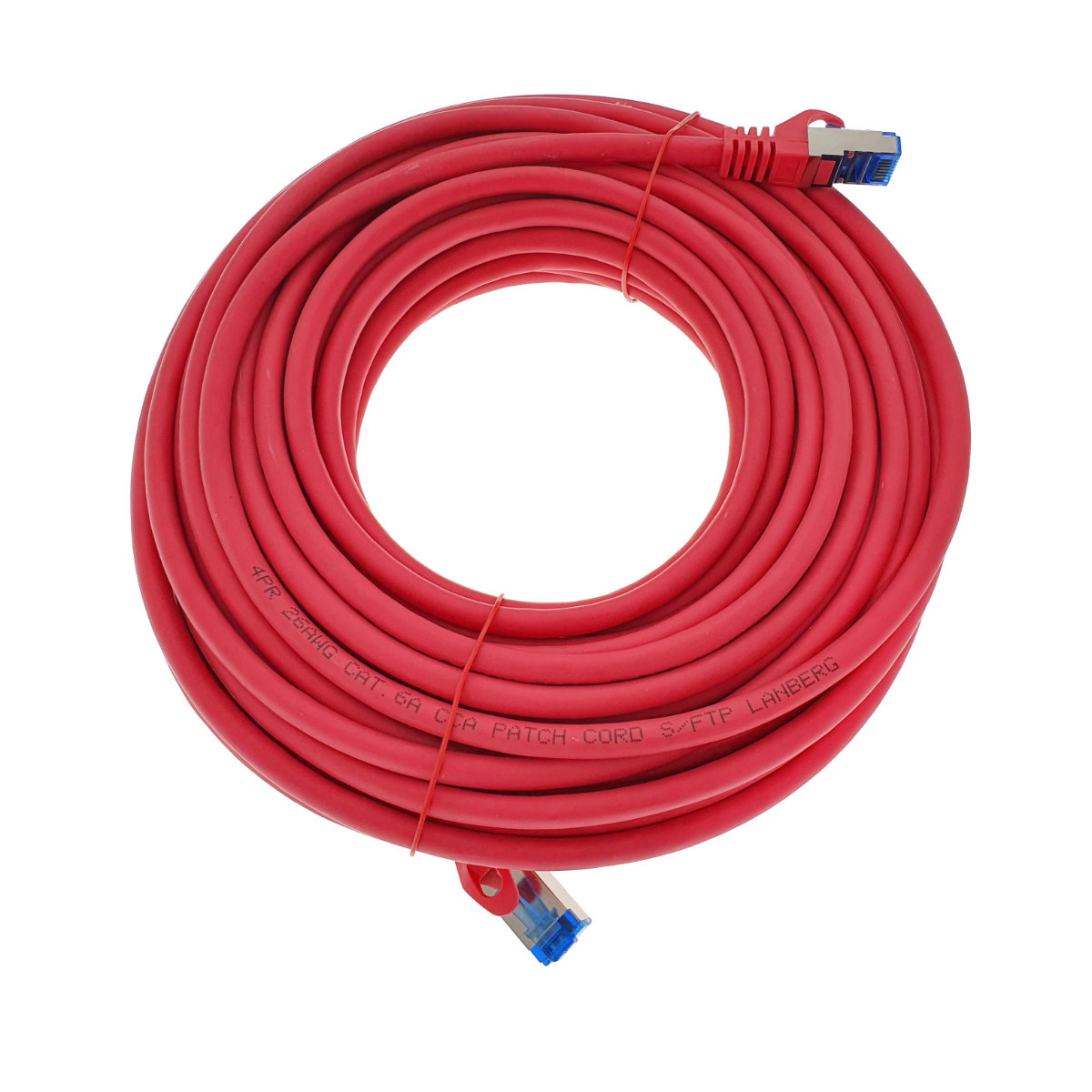 Cablu ecranat S / FTP, Lanberg 42725, cat 6A, mufat 2xRJ45, lungime 15 m, AWG 26, 500 MHz, LSZH, de legatura retea - Cabluri si accesorii 32cb690036be66344351f3b02348de89