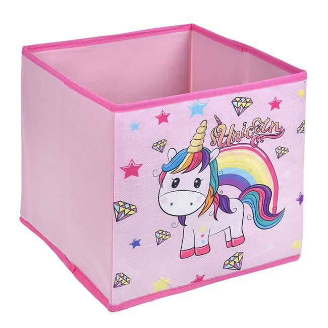 Cutie depozitare jucarii Unicorn Curcubeu, 25x25x25cm Roz - Cutii depozitare 5dd2f138ac6d4ce6d4e49b829dc8e8df