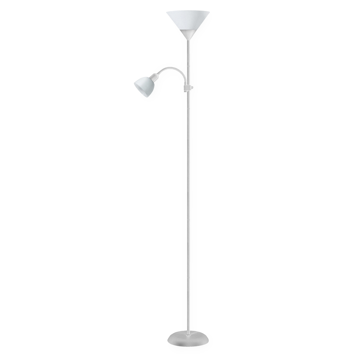 Lampa de podea Platinet PFLF066W, E27 si E14, 180cm, metal si plastic, alba - Lampadare 5901dc29aa362250e29f8df1d4bb7527