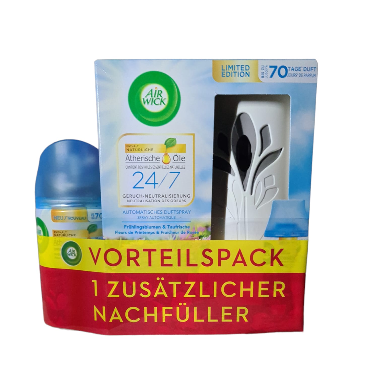 Odorizant camera Airwick Aparat + 2 x rezerva 250 ml Fruhlingsblumen & Taufrische - Odorizant camera cdd8b46d12881fa53496b323ccfffc9d