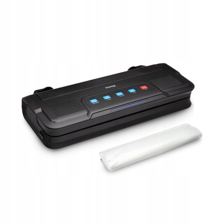 Aparat de vidat alimente Huslog, 110W, -65 kPa, sigilare dubla 2x3 mm, 32 cm, 6 moduri (Uscat/Umed/Puls), cutter + alime