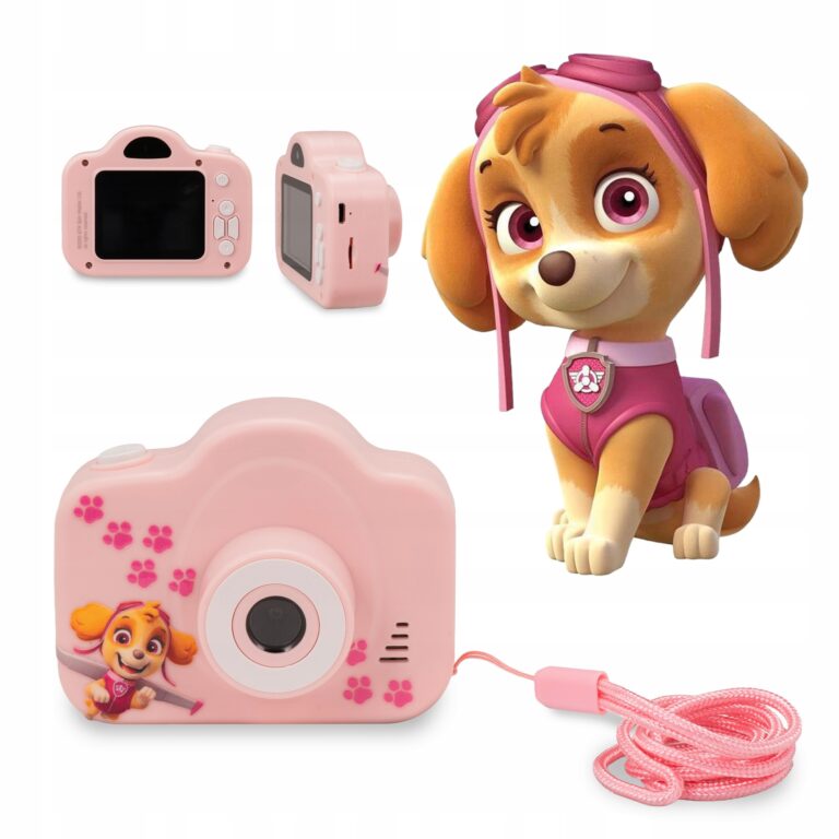 Aparat Foto Digital Pentru Copii PATRULA Catelusilor SKYE, VGA, 720p, 1080p, slot 32Gb, Roz
