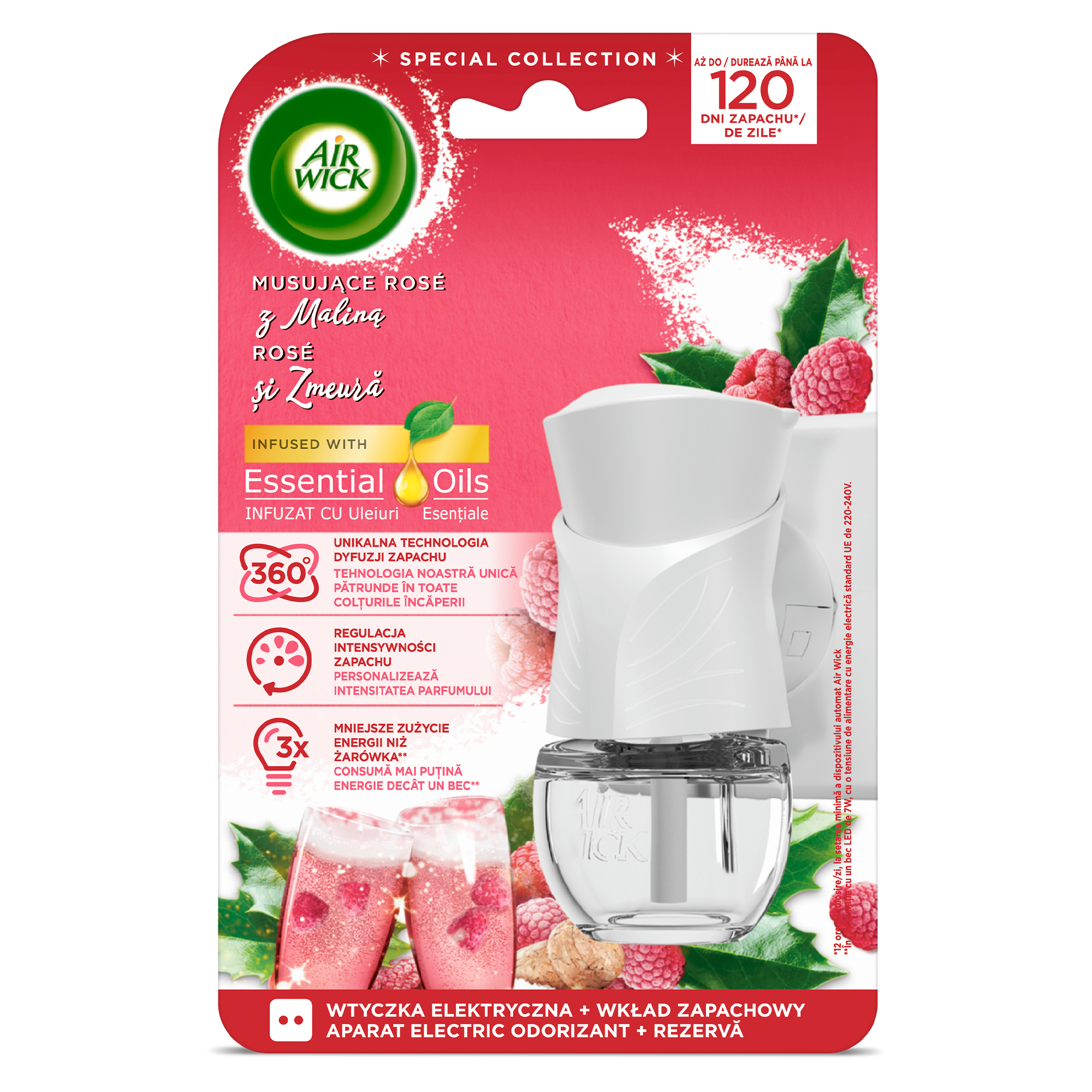Odorizant de camera electric Air Wick, Rose si zmeura, 19 ml - Odorizant camera 80db5ab591fc345a02928efd41a6f5bc