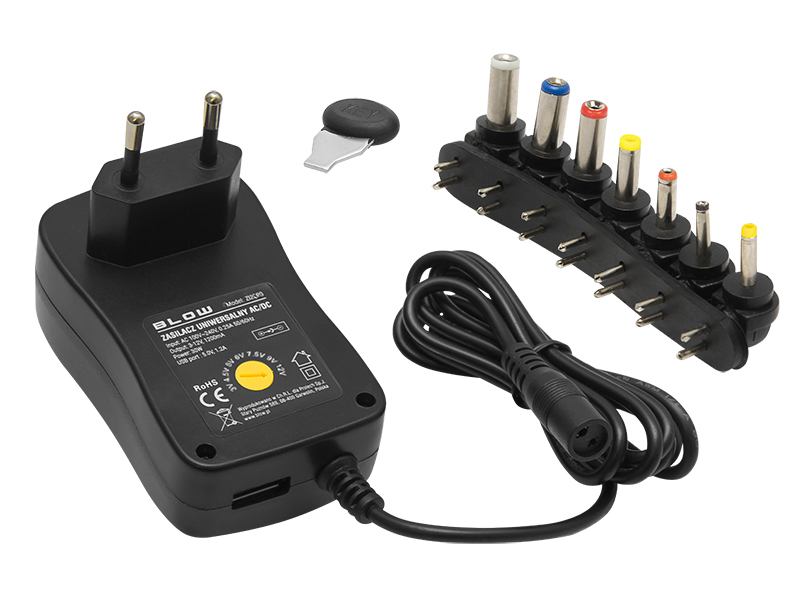 Sursa de alimentare, Blow, 7 conectori, Protectie supratensiune, 100-240 V, 30 W, Negru - Accesorii control acces si supraveghere 818f4873cadc1eef33808055c831e60a
