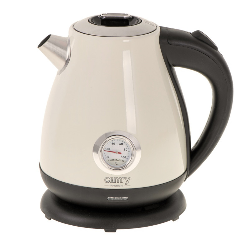 Fierbator electric Camry CR 1344, 2200W, 1,7 litri, Termometru, Filtru de sedimente, Crema - Fierbatoare 9058d838caf9c5bb6902a9a20524cbe8