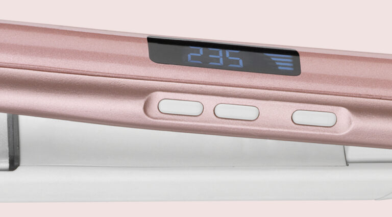 Placa de indreptat parul Remington Rose Luxe S9505, 235 grade, LCD, Invelis ceramic Ultimate, Roz/Alb