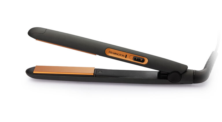 Set placa de indreptat parul + uscator de par Remington D3012GP invelis ceramic 2000W Negru Auriu