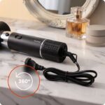 Uscator de par, perie si ondulator Huslog Multistyler 6 in 1, 1200W, Ionizare, 6 accesorii, 3 trepte temperatura si aer, cablu rotativ 360°, coafare si uscare, negru