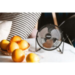 Ventilator de podea, Mesko, USB, 4.5 W, 15 cm, Negru/Argintiu