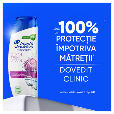 Sampon anti-matreata Head & Shoulders Ocean Fresh pentru orice tip de par, 400 ml