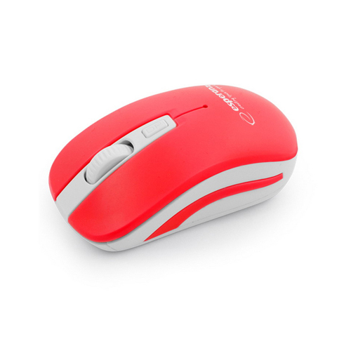 Mouse wireless, Esperanza, 2.4 GHz, USB, Alb/Rosu