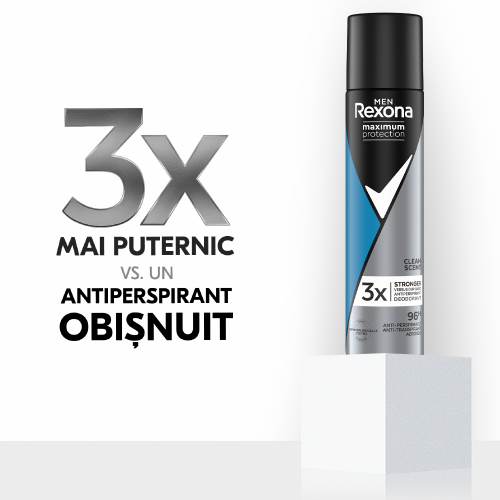 Deodorant spray Rexona Men Maximum Protection Clean Scent, 100 ml - Deodorante si antiperspirante Deodorant spray Rexona Men Maximum Protection Clean Scent, 100 ml