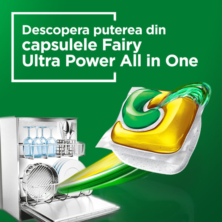 Detergent pentru masina de spalat vase Fairy All in One, 22 spalari