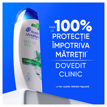 Sampon anti-matreata Head & Shoulders Menthol Fresh 2-in-1 pentru orice tip de par, 400 ml