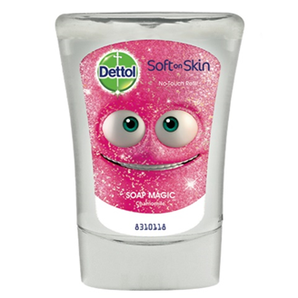 Rezerva sapun lichid antibacterian Dettol Kids No Touch cu Musetel pentru dozatorul automat cu senzor, 250 ml