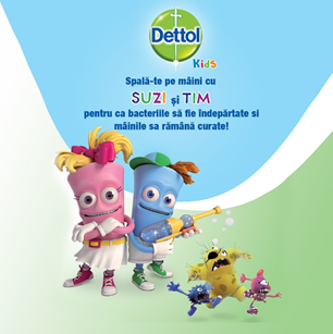 Pachet Dettol No Touch Kids: Dozator sapun lichid cu senzor + 5 rezerve sapun, 250 ml