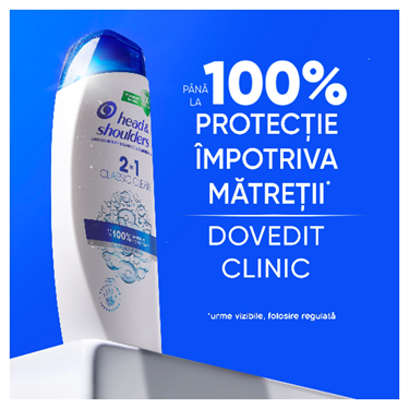 Sampon anti-matreata Head&Shoulders Classic Clean 2-in-1 pentru par normal, 400 ml