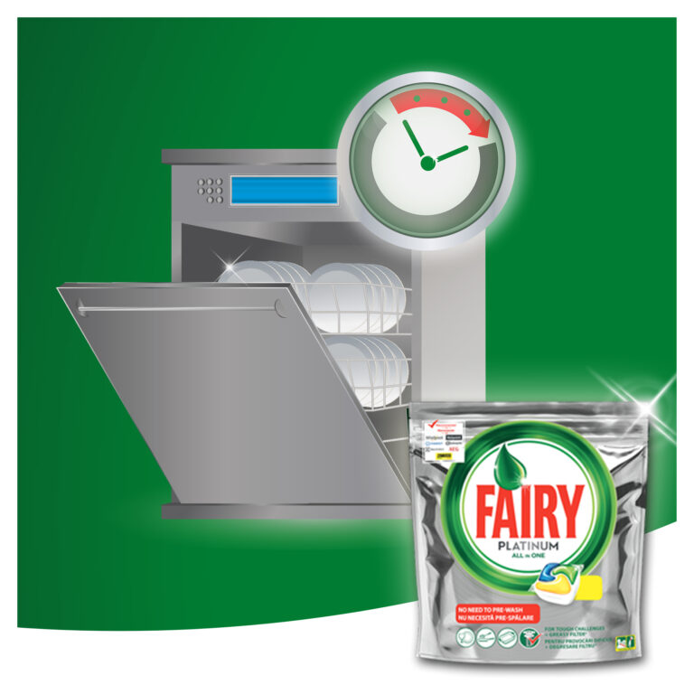 Detergent pentru masina de spalat vase Fairy Platinum, 16 spalari