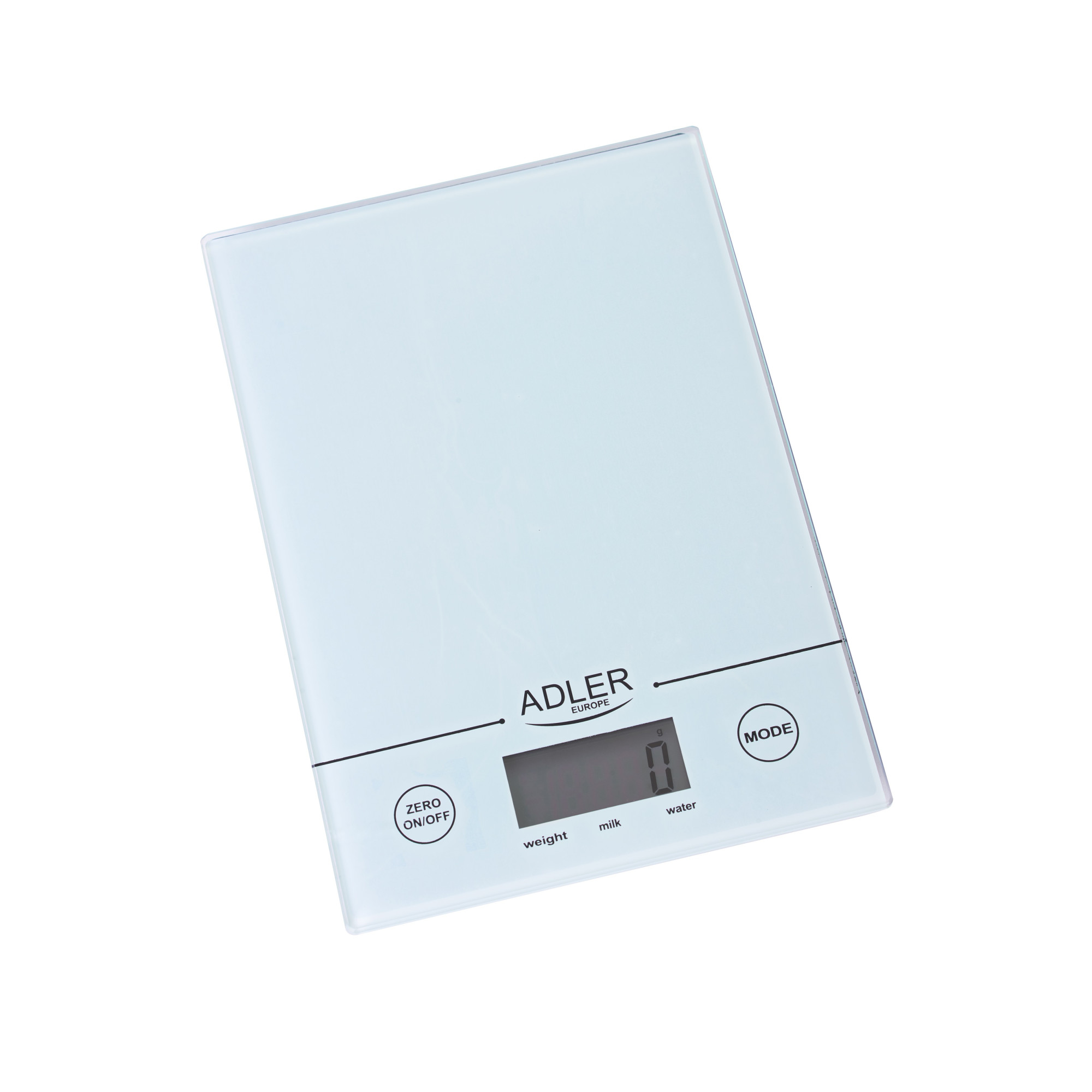 Cantar De Bucatarie, Adler, AD 3138, 5 Kg, 1g, Tara, Functie Cantarire Lichide, Display, Sticla, Alb - Cantare de bucatarie Cantar De Bucatarie, Adler, AD 3138, 5 Kg, 1g, Tara, Functie Cantarire Lichide, Display, Sticla, Alb