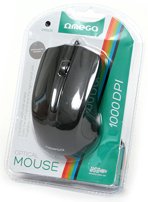 Mouse Omega Value OM05BL, 1000 DPI, Negru/Albastru