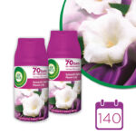 Set rezerve odorizant Freshmatic, Air Wick, Velvet Satin si Crin de noapte, 2 x 250ml