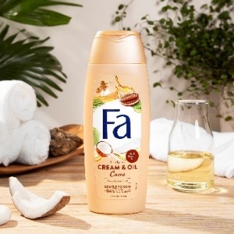 Crema de baie si dus Fa Cream & Oil Cacao cu parfum de unt de cacao, Femei, 750 ml