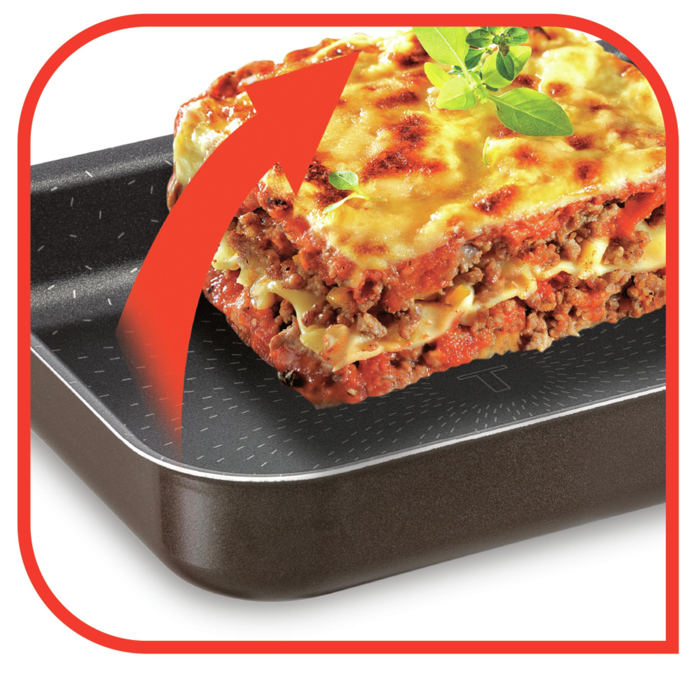 Tava de cuptor pentru friptura Tefal Succes, 27x39cm, invelis antiaderent, 100% aluminiu reciclat - Tavi copt Tava de cuptor pentru friptura Tefal Succes, 27x39cm, invelis antiaderent, 100% aluminiu reciclat