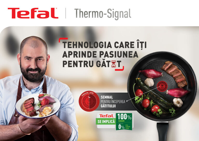 Tigaie Tefal Resist, 24 cm, invelis antiaderent din titan, indicator Thermo Spot, maner ergonomic, mov